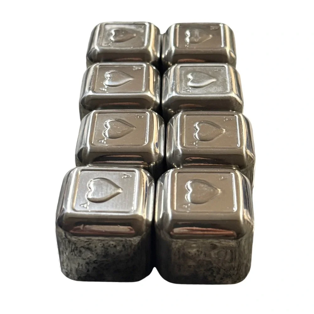 Stainless Steel Whiskey Stones Chilling Cube Reusable Ice Cubes Bar Accessories